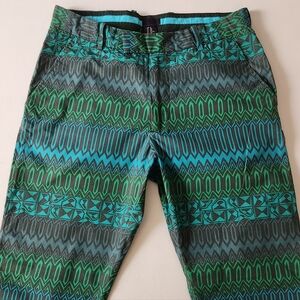 H&M Green and Blue Patterned Pants